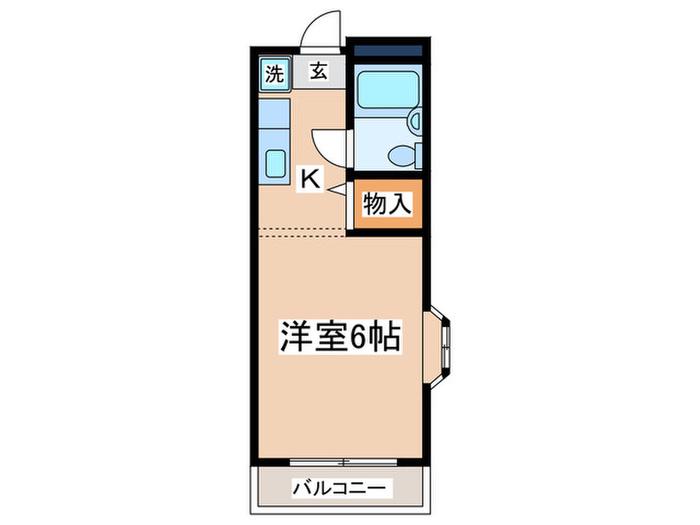 コンフォール河井(1K/1階)の間取り写真