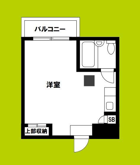 エリア39(ワンルーム/7階)の間取り写真