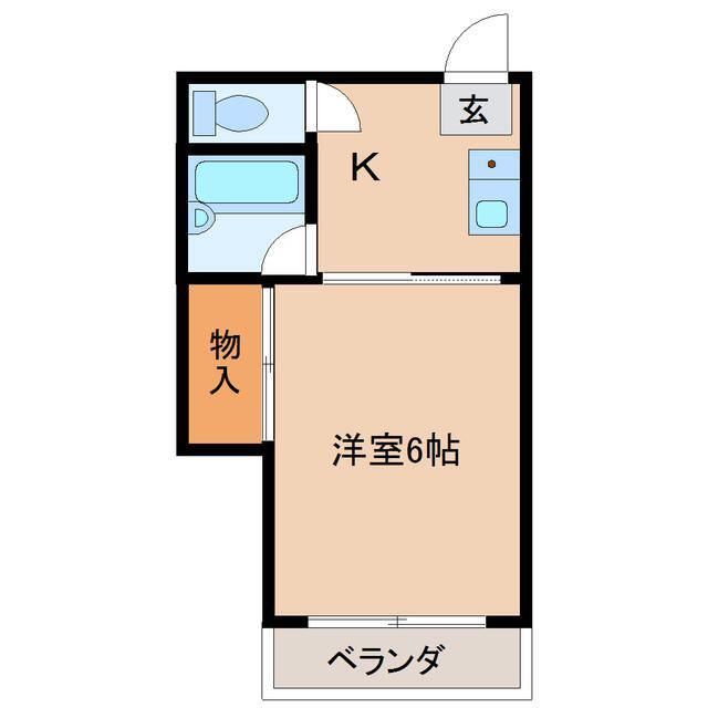 オールウェイズ平井(1K/3階)の間取り写真
