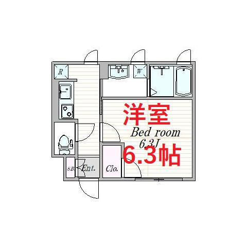 ブルーリッジ(1K/1階)の間取り写真