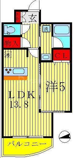 ノートル・レーヴ井上(1LDK/7階)の間取り写真