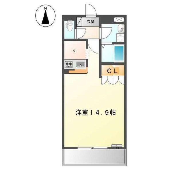 グリーンタウン(1K/2階)の間取り写真