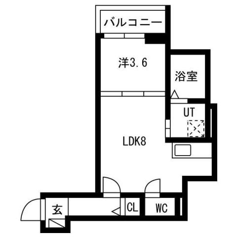 F ASECIA PHAON(1LDK/3階)の間取り写真