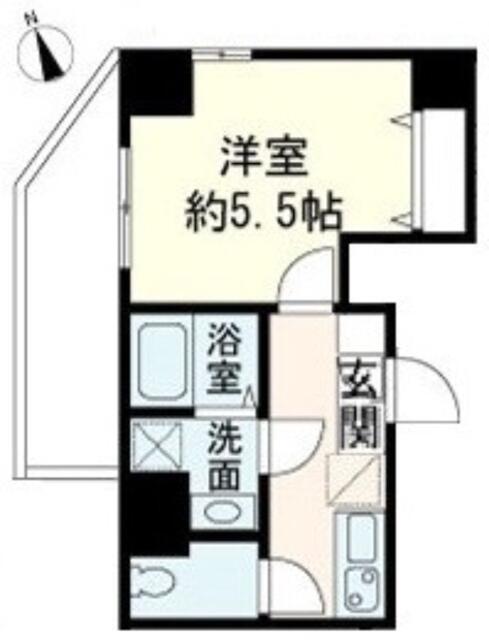 ブリヤン諏訪台(1K/6階)の間取り写真