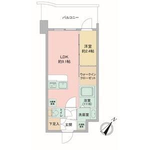 セレニテ神戸駅前アリエ(1LDK/2階)の間取り写真