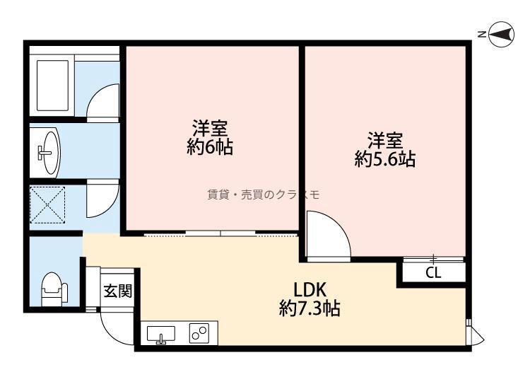 星々ビル(ワンルーム/1階)の間取り写真