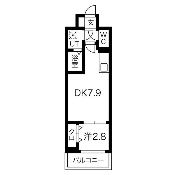 リヴィアスコウベラメール(1LDK/4階)の間取り写真