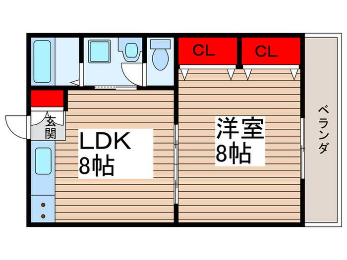 ハイムアネックス(1LDK/3階)の間取り写真