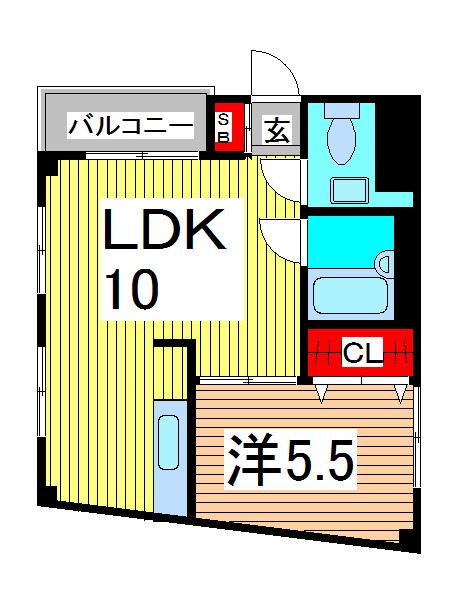 エスティーダジュール(1LDK/1階)の間取り写真