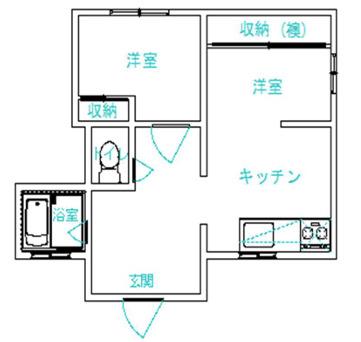 パークマンション武庫之荘(1LDK/4階)の間取り写真