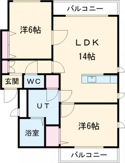 VICTORIAIII(2LDK/2階)の間取り写真