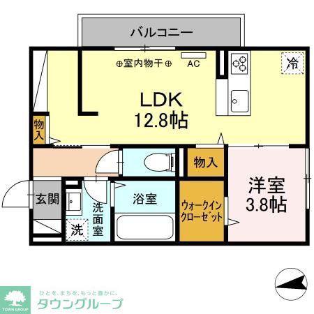 エリオ/リオナ エリオ(1LDK/2階)の間取り写真