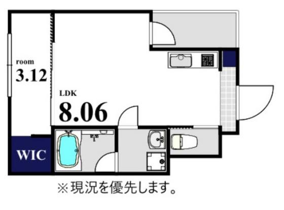 MOVE旭園サウス(1LDK/3階)の間取り写真