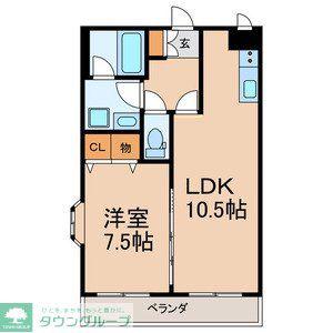 エターナⅡ(1LDK/1階)の間取り写真