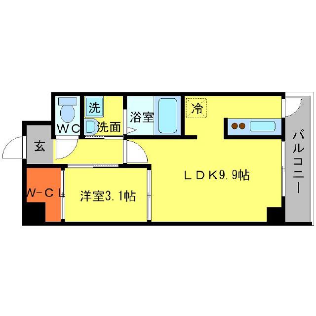 STEP UP COURT(1LDK/3階)の間取り写真