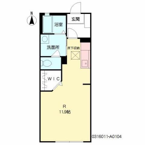 ジュネス西宮市A(ワンルーム/2階)の間取り写真