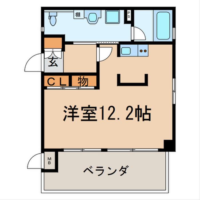 MK BLDG(ワンルーム/2階)の間取り写真
