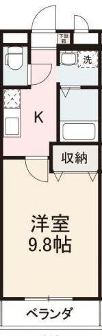 コンフォート昭和町(1K/3階)の間取り写真