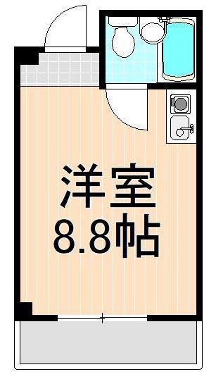 シティアイ五反野(ワンルーム/8階)の間取り写真