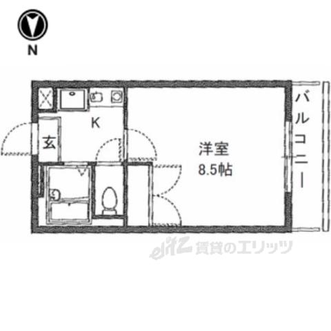 レオパレスOHI(1K/1階)の間取り写真