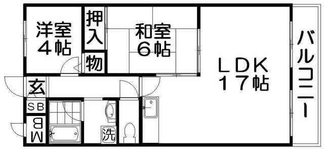 ハイムモリシタ(2LDK/5階)の間取り写真