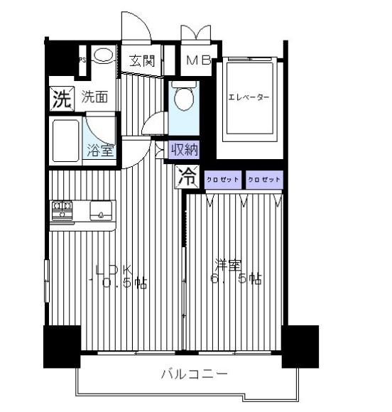 NST BUILDINGIII(1LDK/8階)の間取り写真