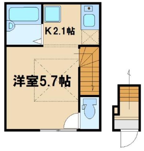 グレイスシールド烏丸(ワンルーム/2階)の間取り写真