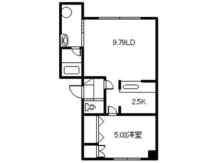 グランフォーレスト(1LDK/3階)の間取り写真