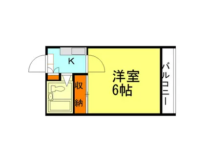 パレス京町(1K/1階)の間取り写真