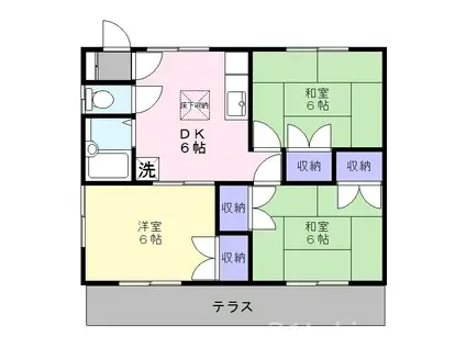 エクセレントマスダ(3DK/1階)の間取り写真