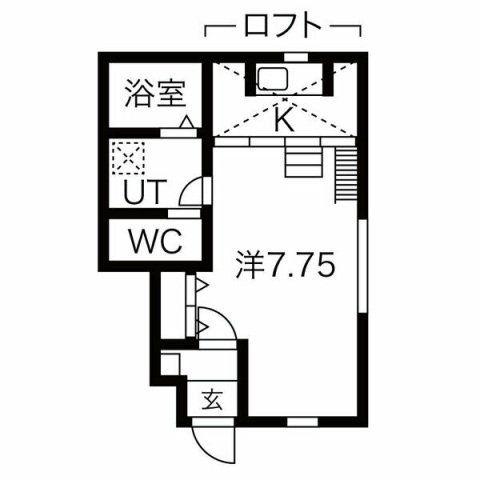 FREEDOM CONCEPTS 一津屋 猫の家(1K/1階)の間取り写真
