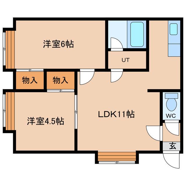 エスコート317(2LDK/2階)の間取り写真