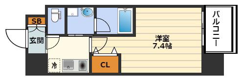 BROAD 新うめきたRESIDENCE(1K/11階)の間取り写真