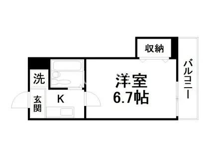 甍・林治ビル(1K/2階)の間取り写真