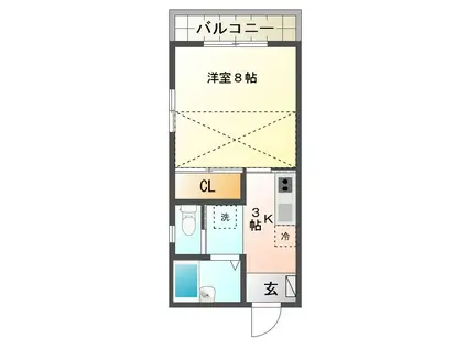 U-BOX(1SK/1階)の間取り写真