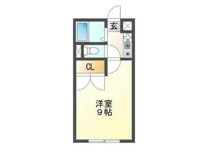 MH-ARC東幸(1K/1階)の間取り写真