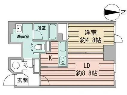 ルラシオン札幌駅前(1LDK/11階)の間取り写真