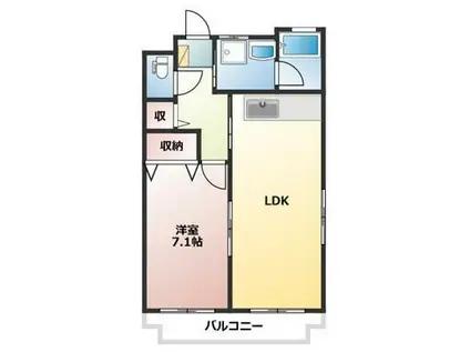 パミドール櫻井(1LDK/4階)の間取り写真