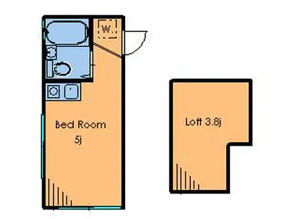 SHIPPO HOUSE(ワンルーム/2階)の間取り写真