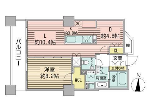 ザ・サッポロレジデンス(1LDK/10階)の間取り写真