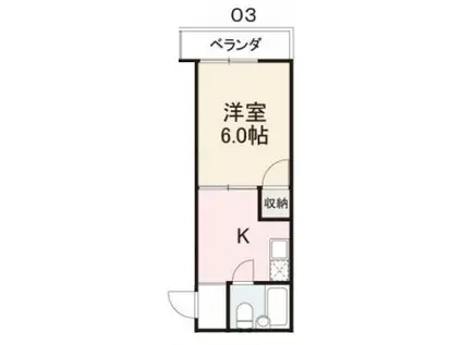コート築地(1K/3階)の間取り写真