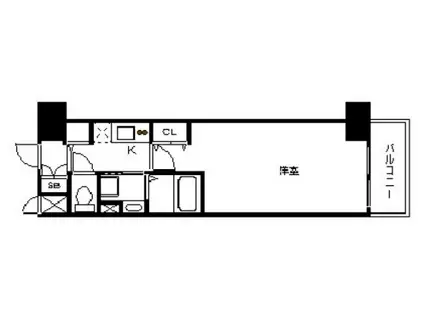 カスタリア三宮(1K/7階)の間取り写真