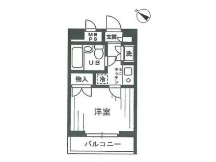 ワコーレ東村山(1K/1階)の間取り写真