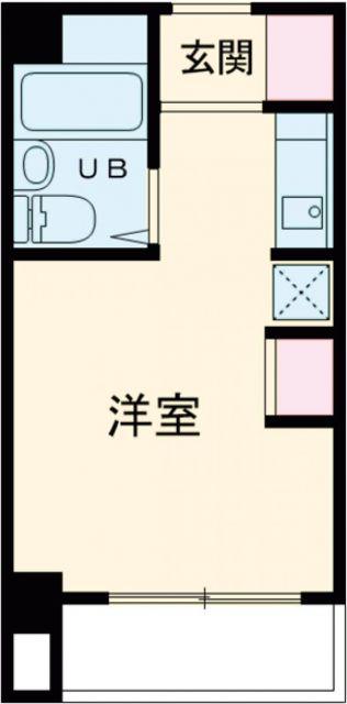 アパルトマン成合(ワンルーム/2階)の間取り写真