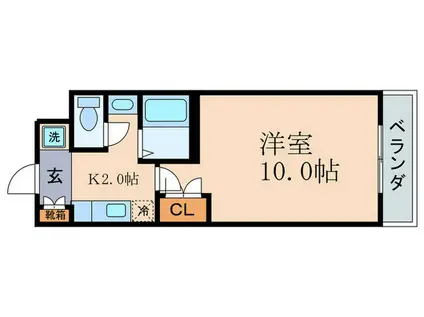 RACOOND3(1K/1階)の間取り写真