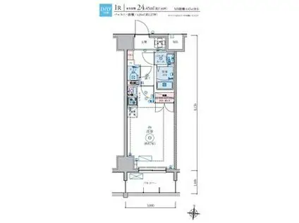 リヴシティ栄弐番館(ワンルーム/11階)の間取り写真