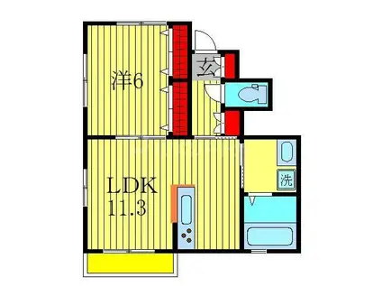 ボナール メゾン(1LDK/1階)の間取り写真