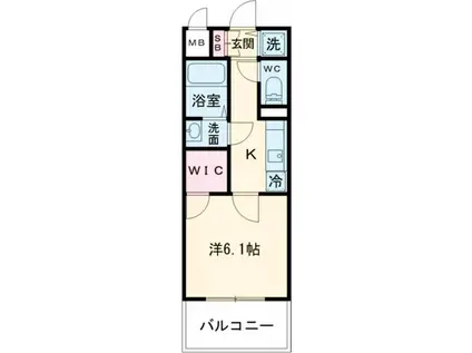 アドバンス神戸マーレ(1K/2階)の間取り写真