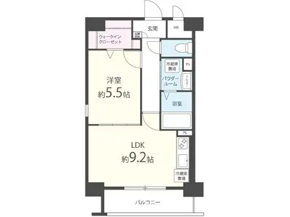 グランドシャトー花畑T・S(1LDK/6階)の間取り写真