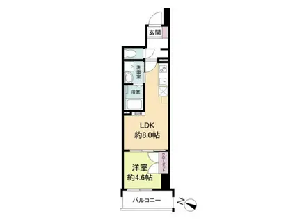 ブランシエスタ広島駅(1LDK/8階)の間取り写真